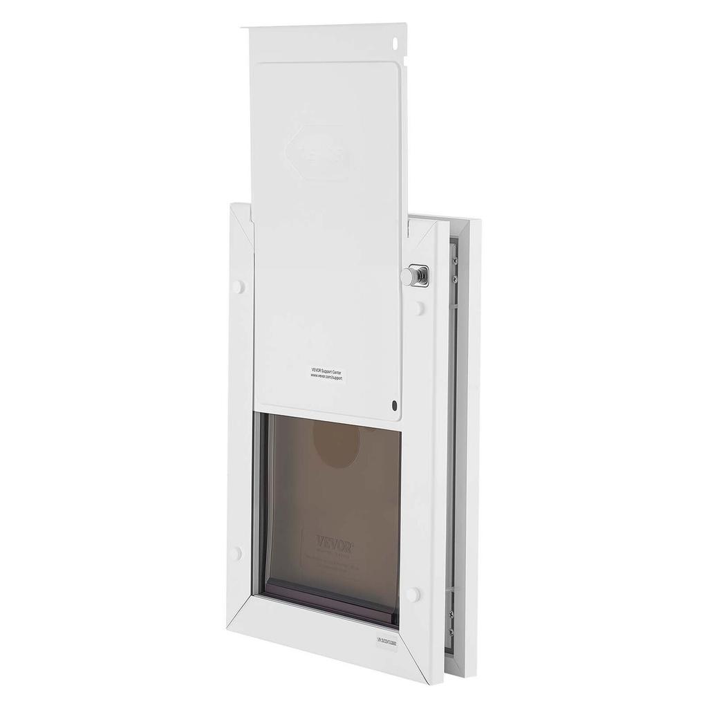 Pet Door, Medium, with Double Magnetic Flaps and Metal Frame, Strong and Weatherproof Dog Door for Interior and Exterior Doors, Easy to Install, Easy
