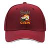 Sushi Crew Salmon Roll Soy Sauce Graphic Sandwich Baseball Cap Sun Cap Outdoor Workouts Hat