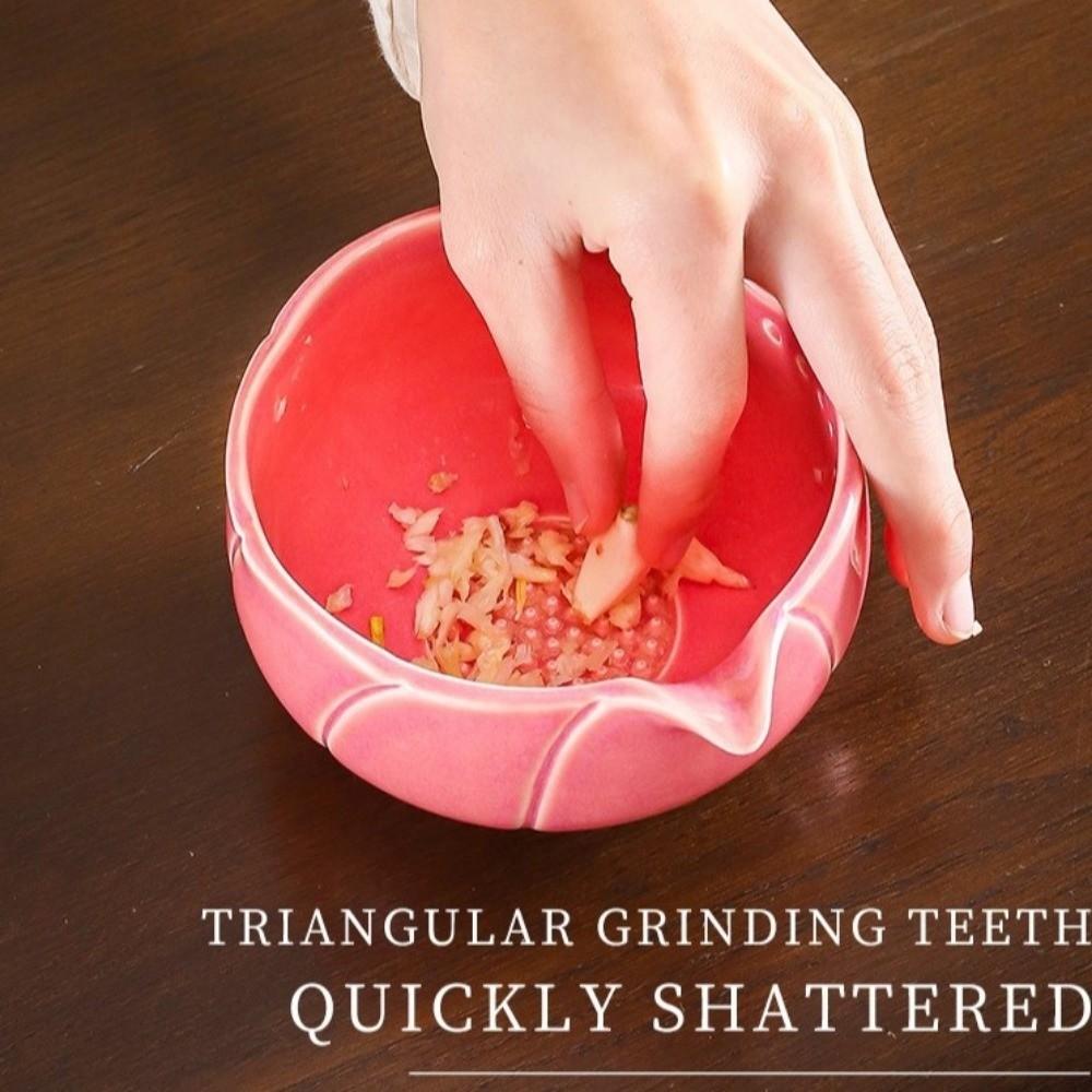 Multi-Purpose Design Food Grinder Tool Ceramic Material Garlic Grinding Bowl  Home Cooking