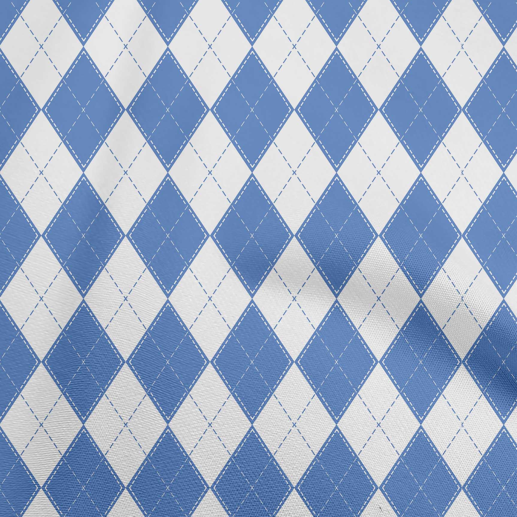 

oneOone Cotton Flex Dark Green Fabric Check Argyle Diy Clothing Quilting Fabric Print Fabric By Yard 40 Inch 42 Inch Wide - Viscose Chiffon середній синього кольору