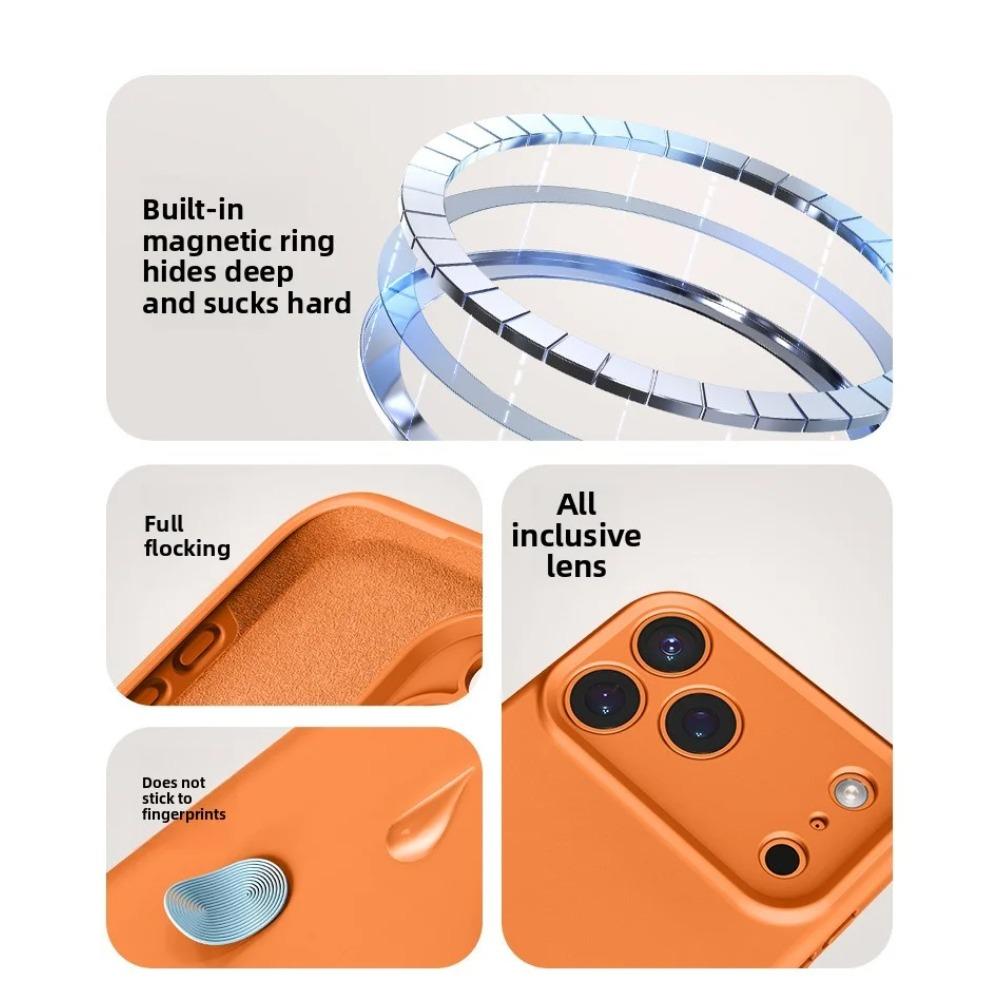 New Liquid Magnetic Silicone Phone Case For iPhone 17 16 15 14 13 12 Pro Max 16 Plus 17Pro 17 Air For Magsafe Soft Bumper Cover