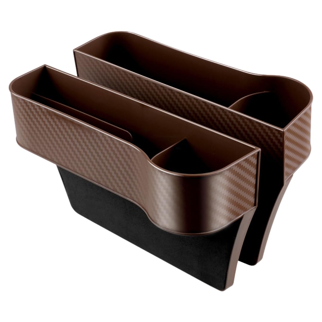 

Магазин MaT Коробка для хранения в автомобиле Подстаканник Боковой Хранение мелких предметов Сиденье Сиденье пассажира Набор из 2 Многофункциональный Водительский (коричневый)