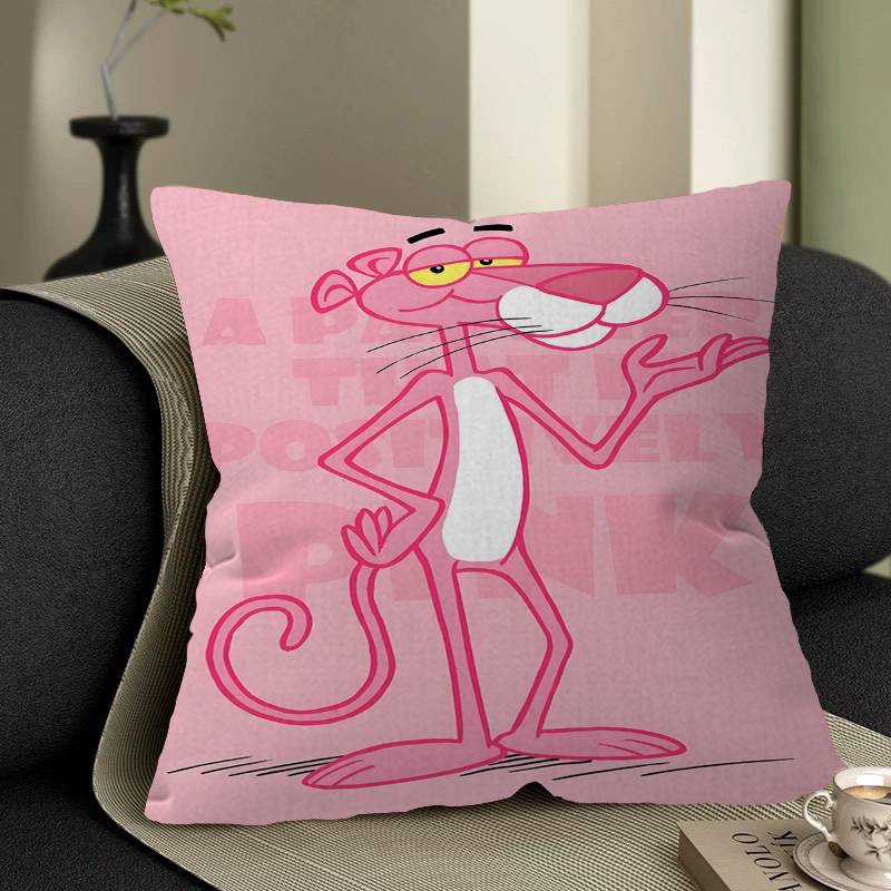 Cartoon PPink PPantherS Maple Design Cushion Cover Happy Autumn Harvest Decor Holiday Decorati Pillow Cover