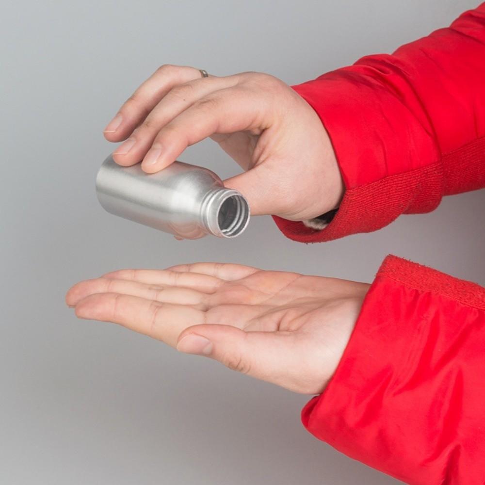 with Screw Cap Aluminum Bottle 30ml-500ml Travel Bottles Portable Silver Aluminum Cans  Shower Gel