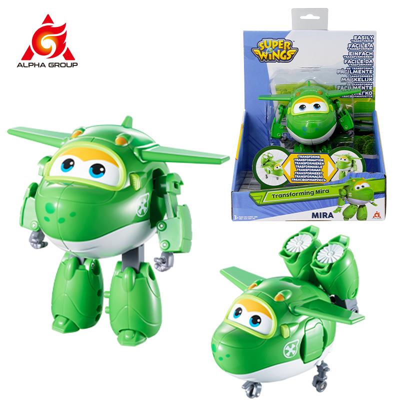 Super Wings 5 Inches Transforming Ellie Transforms from Airplane to Robot in 10 Steps Deformation Anime Action Figures Kid Toys