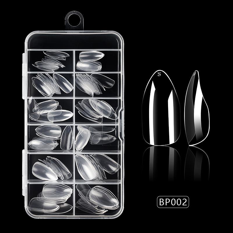 Source Patch Traceless Transparent Medium and Long Almond Nail Free Carving and Grinding European False Nails 120 pieces