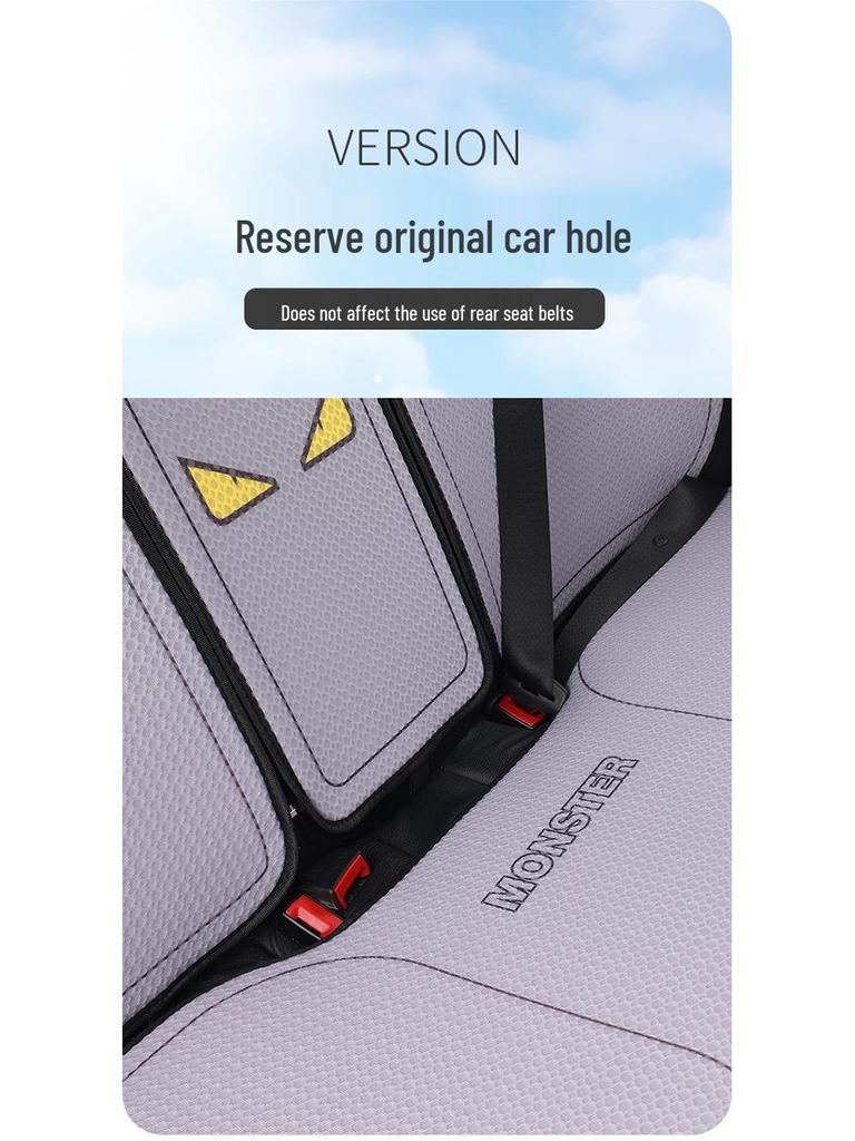 Universal Cartoon Linen Car Seat Cushion - Warm, Stylish, Four Seasons Comfort