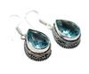 Blue Topaz Gemstone Ethnic Handmade Drop Dengle Earring Jewelry ER 7001