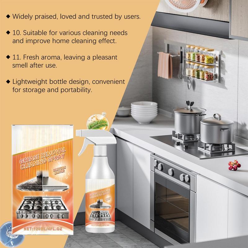 Leistungsstarker Küchenschaumreiniger, natürlicher Mehrzweckreiniger, effektiver multifunktionaler Schaumreinigerspray für Herd und Backofen