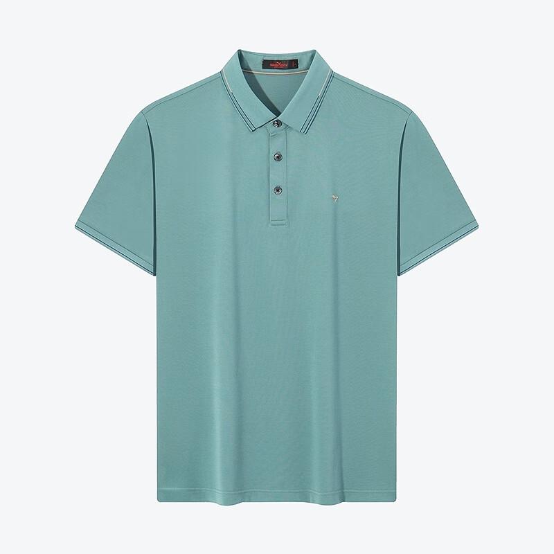 Qipai Men's Silk Blend Anti-bacterial Polo Shirt