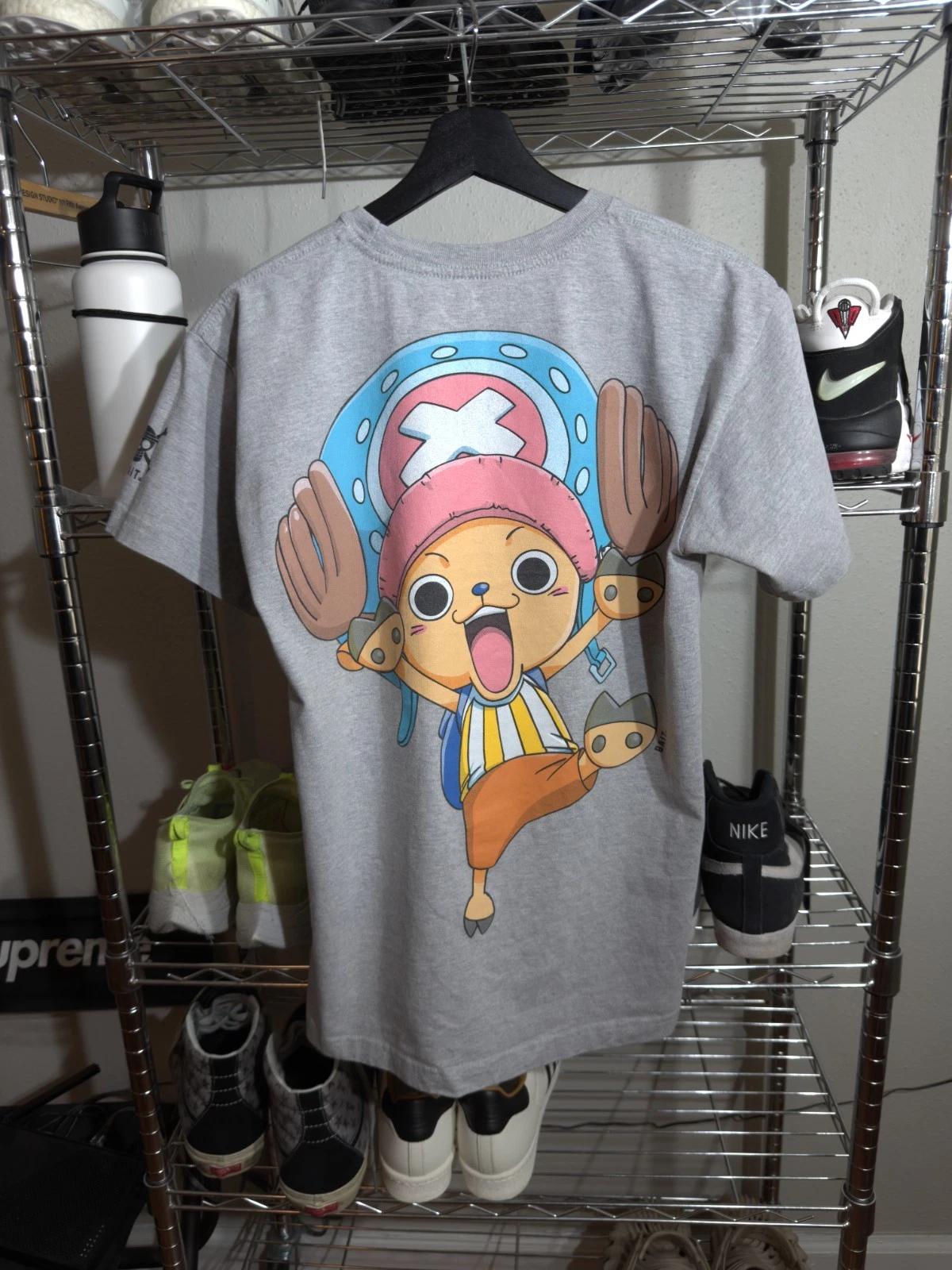 Bait X One Piece Colab Tony Tony Chopper Gray Shirt men medium Rare Anime M