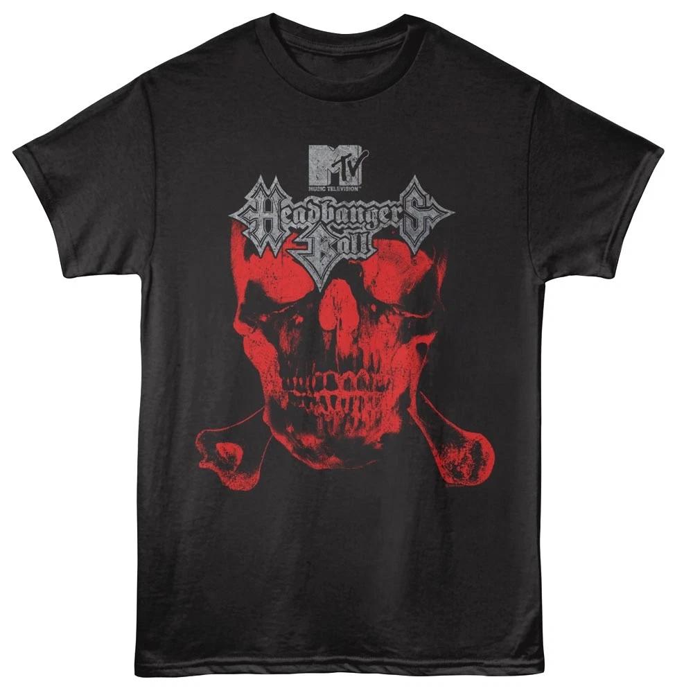 MTV Headbangers Ball Red Skull Men s T Shirt M