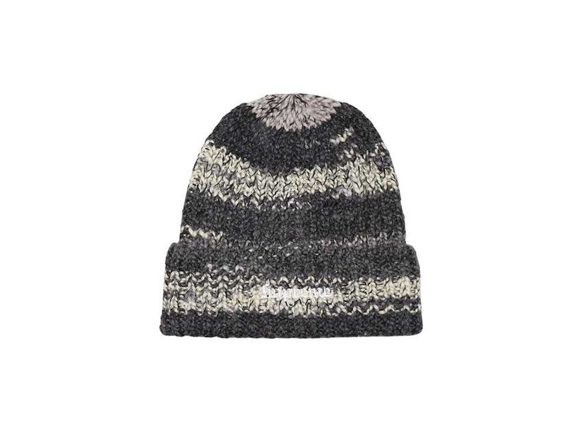 Supreme Space Dye Stripe Beanie Black One-Size