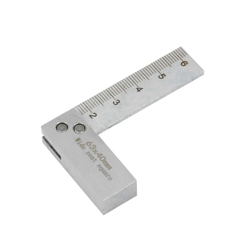 A84E-Machinist Square Tool 90-Degree Right Carpenter Measuring Tool Right Angle Ruler L-Type Square Ruler With Wide Base