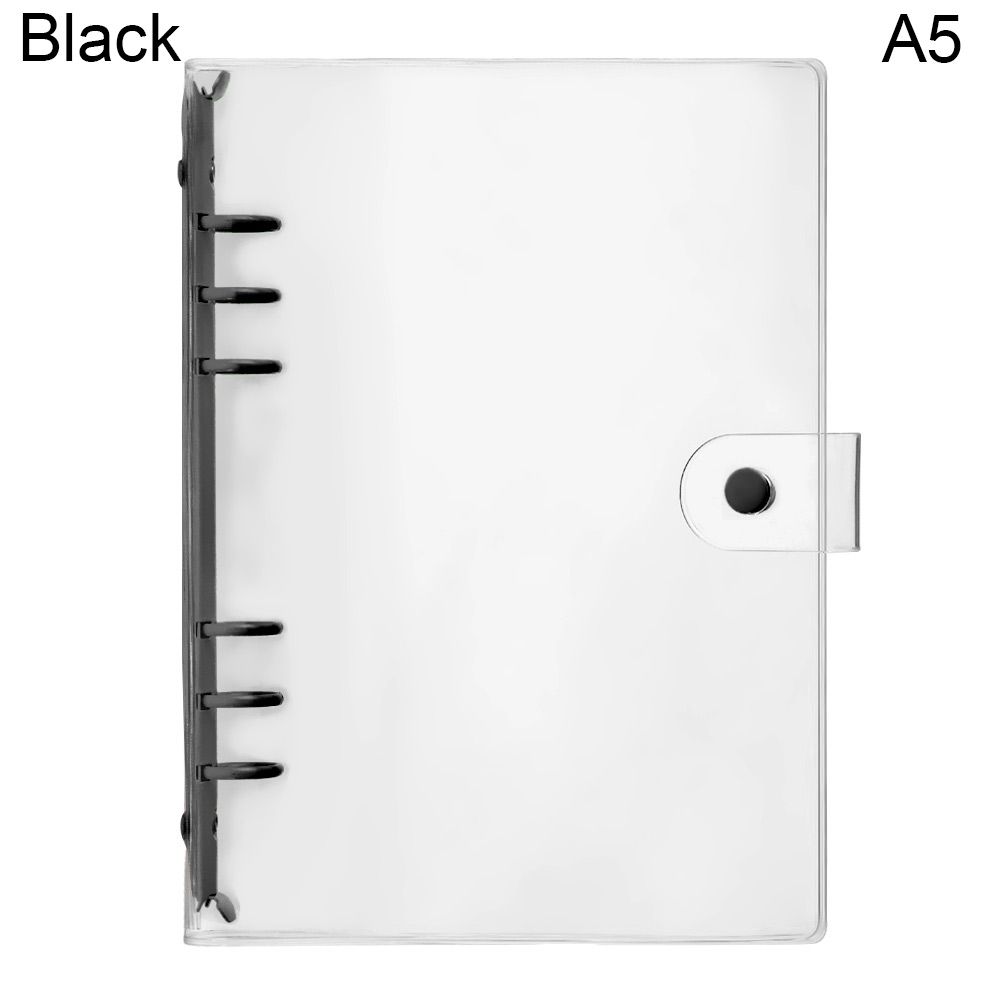 A5 A6 Transparent PVC Loose-Leaf Notebook Cover Folder Macaron Color 6 Ring Binder Diary Journal Planner School Stationery