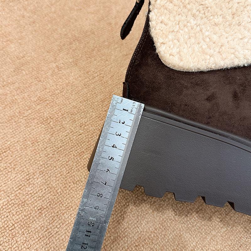 Women's thick bottom a footstool fashion winter lightweight warm anti cold snow boots non-slip casual sneakers cotton boots