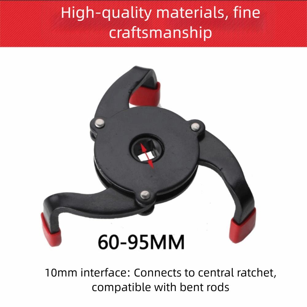 Universal Design Oil Filter Wrench High Strength Steel 3 Jaw Tool  Filter Removal