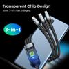 100W 5A 3 in 1 1,2 m Schnellladekabel Micro-USB Typ C Lightning-Kabel für iPhone Samsung Huawei Xiaomi Handy-Ladegerät USB C Datenkabel