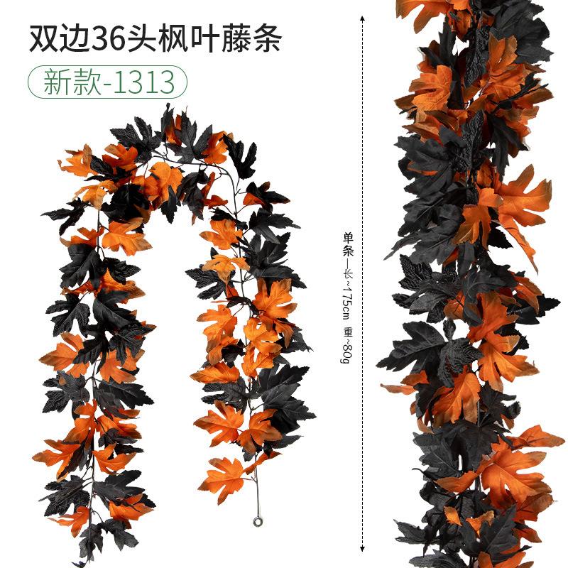 Fleur Artificielle Simulation Feuille d'Érable Vigne Européenne et Américaine Saison de la Récolte Enroulement Vigne de Simulation Décoration Extérieure Feuille d'Érable de Simulation