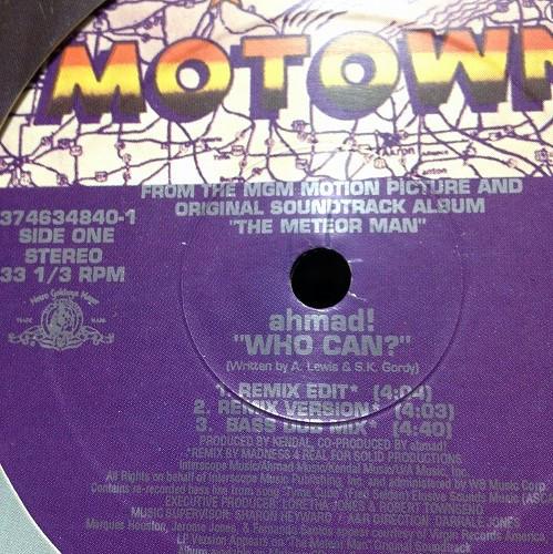 

12inch Record AHMAD - Who Can 3746348401 Motown 1993 US Rap & Hip-Hop/R&B Used