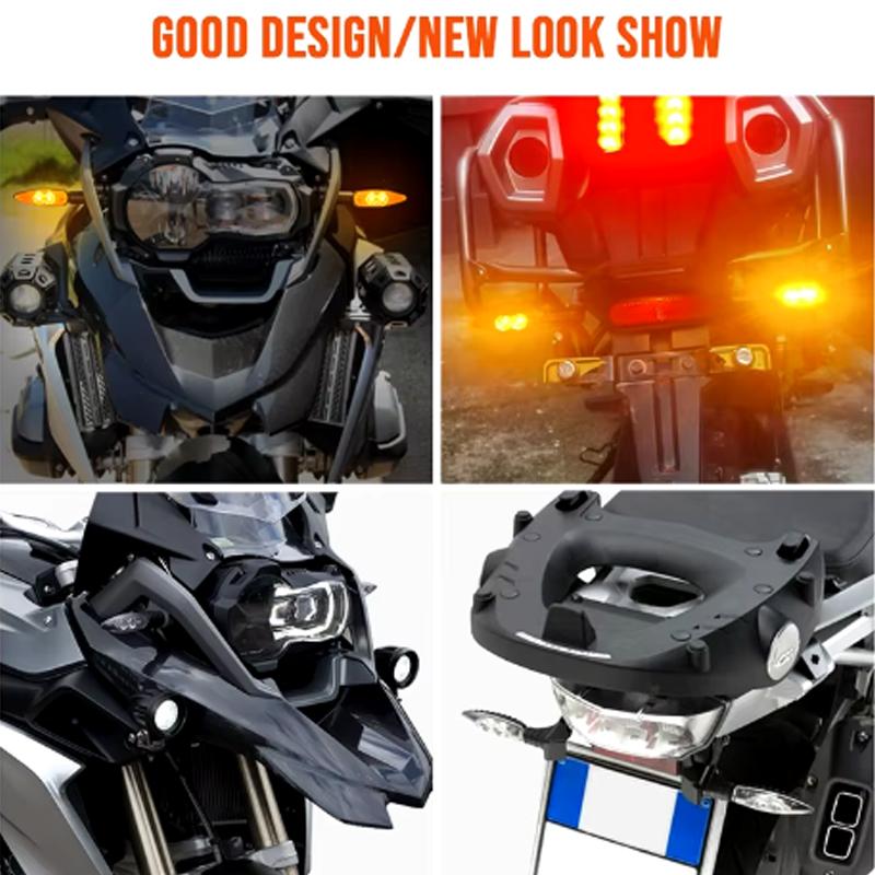 2Pcs Motorcycle Front Indicator Blinker Lamp 12V Moto LED Turn Signal Light For G310GS G310R F 650 700 800 GS K 1200 R SPORT