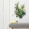 Tropical Plants Wall Decal, Peel and Stick Vinyl Stickers, Green Leaves and W