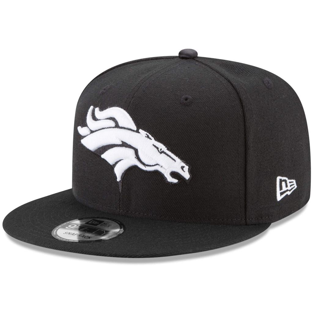 New Era Denver Broncos Hat NFL Black White 9FIFTY Snapback Adjustable Cap Adult One Size