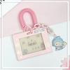 Retro Contrast Color Trend Transparent Card Holder Transparent Sliding Cover Student Campus Card Meal Card Bag ID Cover Protective Cover