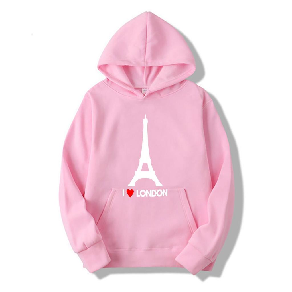 I Heart London Eiffel Tower - Joke Hoodies Anime Clothes Hoodies Graphic Tees Mens White Hoodies