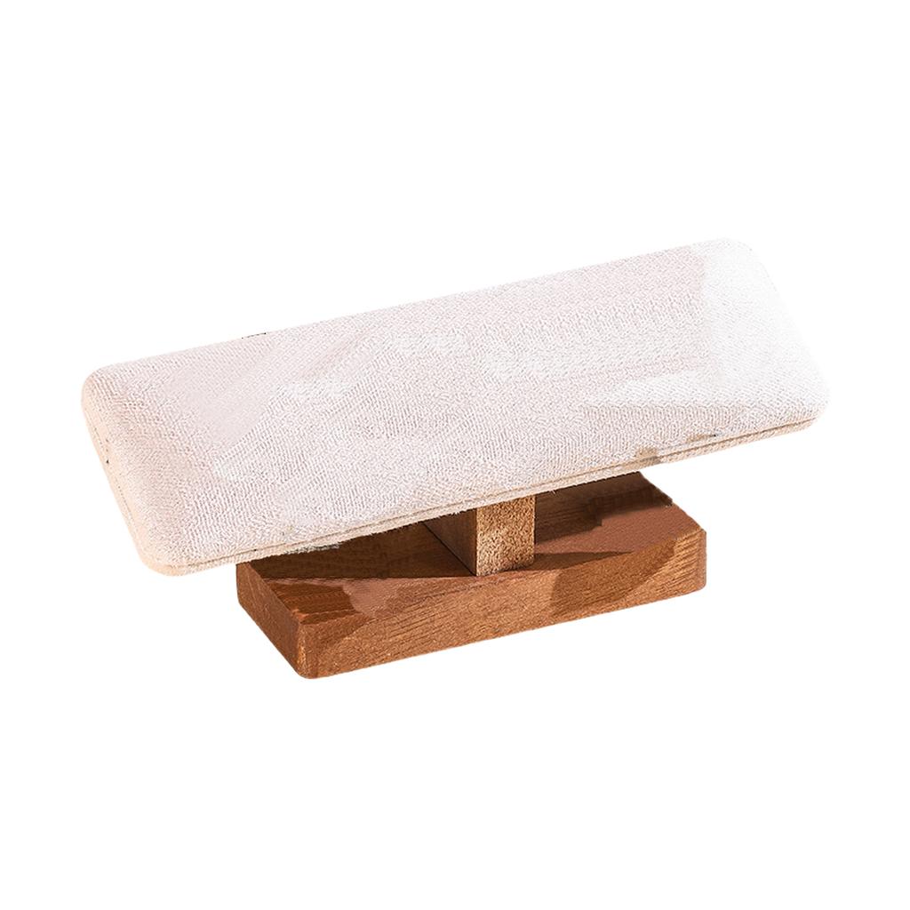 Elegant Wooden Base Velvets Bracelet Stand Storage Holder for Bangles Watches and Hairbands Jewelry Display Rack