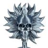 Skull Stand Sunflower-Themed Figurine 3D Printed Naughty Skeleton Potted Tables Shelves Vibrant Tabletop Decor