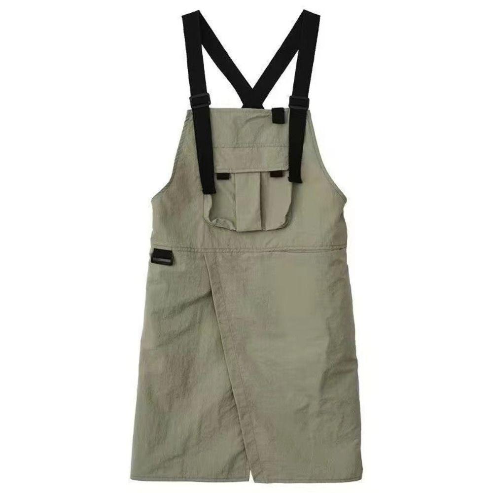 Simple Cross Strap Apron Stain-proof Waiter Sleeveless Apron Catering Work Clothes BBQ