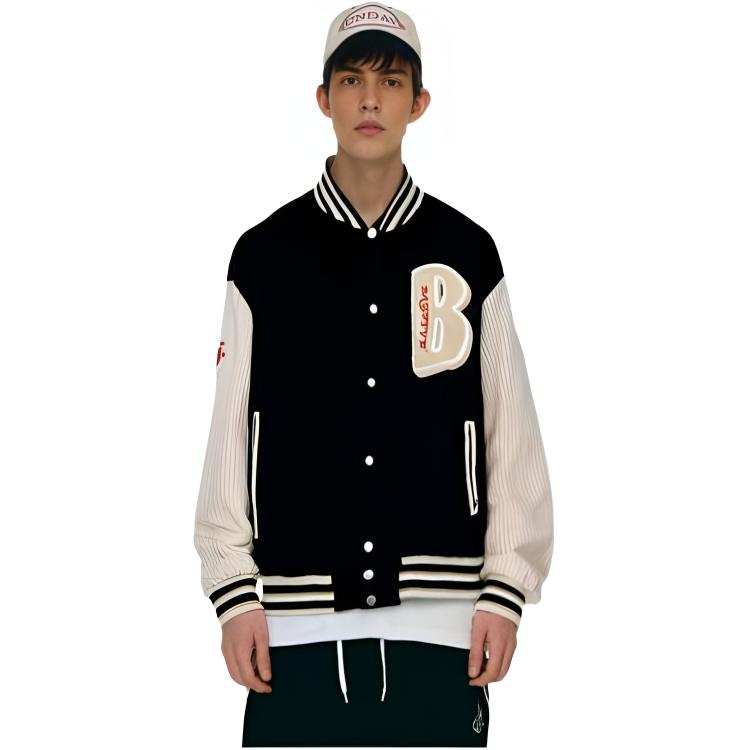 Li Ning Sports Life Collection Baseball Jacket Unisex Black AFMT015-2