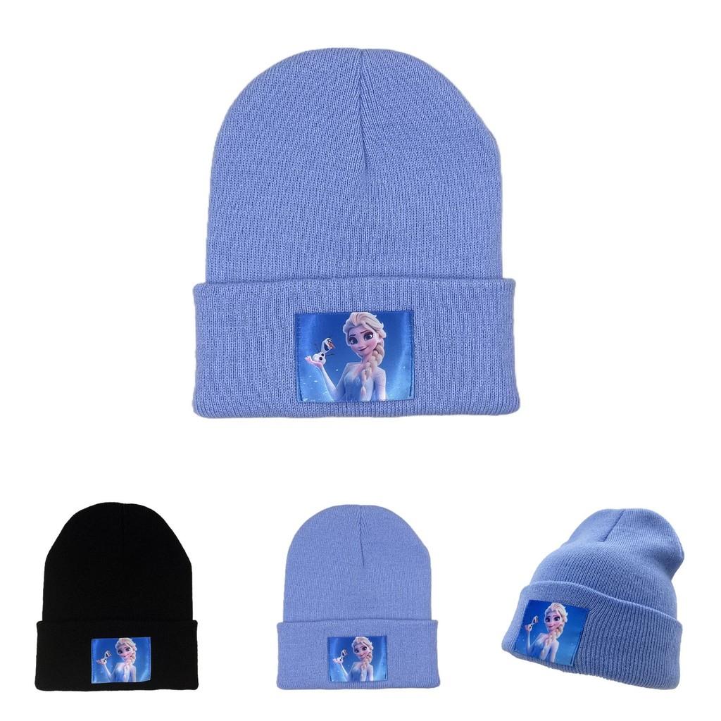 Frozen Elsa Kids Knitted Hat With Airy Acrylic Material For Autumn Winter Warmth
