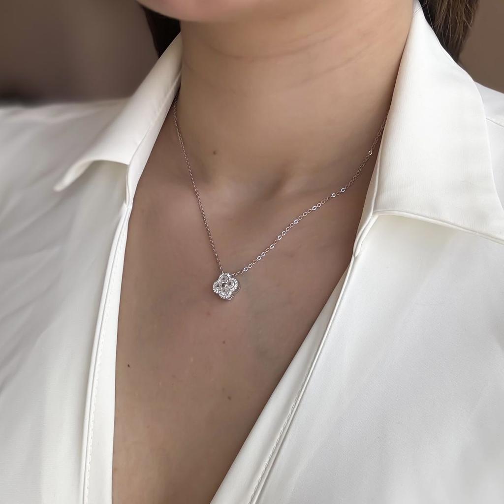 Серебряное колье с фианитами, вес изделия 3,32 гр (2159957)