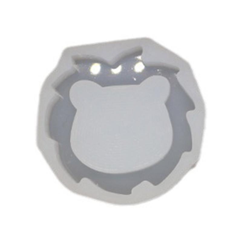 X6HE Bear Epoxy Resin Molds Shaker Dinosaur Photo Frame Keychain Pendant Silicone Jewelry Making Decorations DIY