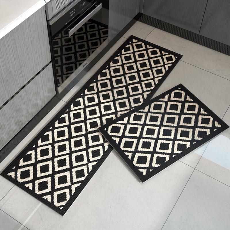 Kitchen Floor Mat Household Long Strip Absorbent Oil Absorbent Non-slip Foot Mat Machine Washable Dirt Resistant Carpet Woven Mat