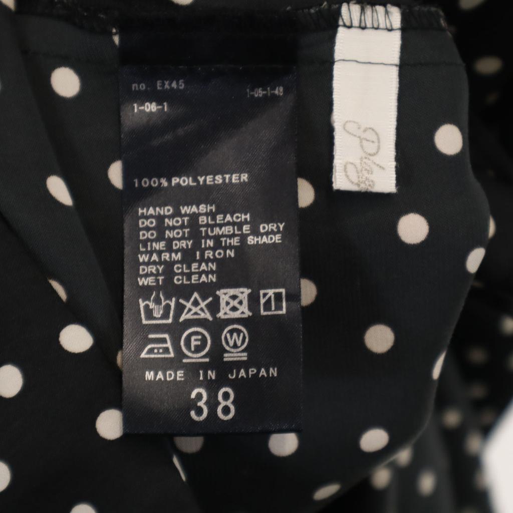 Plage Made In Japan Dot Pattern Long Sleeve Shirt Dress 38 Polka Dot Women Used