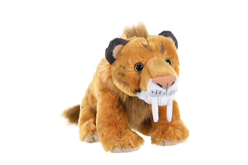 Wild Republic Smilodon Plush Ancient Soft W20 X D36 X H22cm Dinosaur, Creature, Realistic, Material, Cuddlekins, (10956)