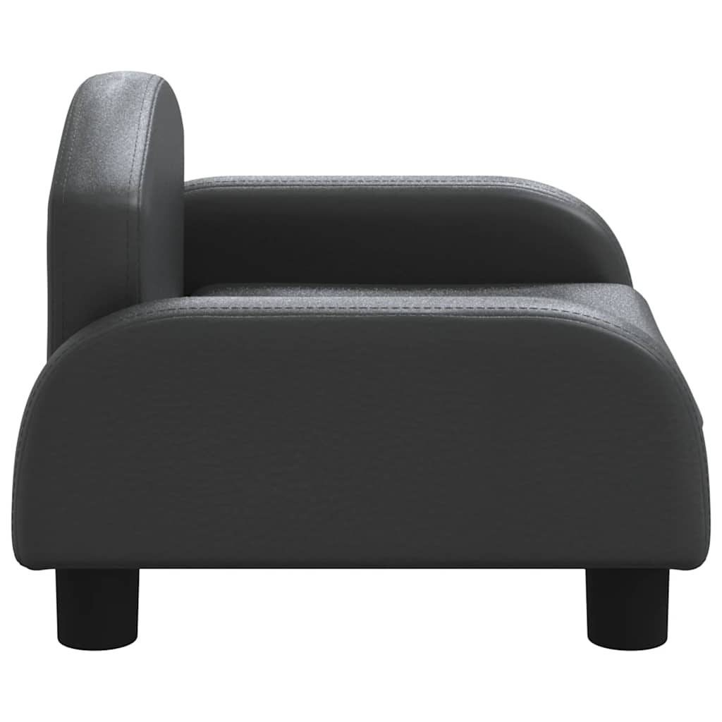 Dog Bed Black 50x40x30 cm Artificial Leather