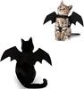 Katzen Halloween Kostüm Fledermausflügel Hut Halskette Haustierbekleidung Party Verkleidungszubehör für Katze Kleine Hunde Welpe Kätzchen Kätzchen Anzug