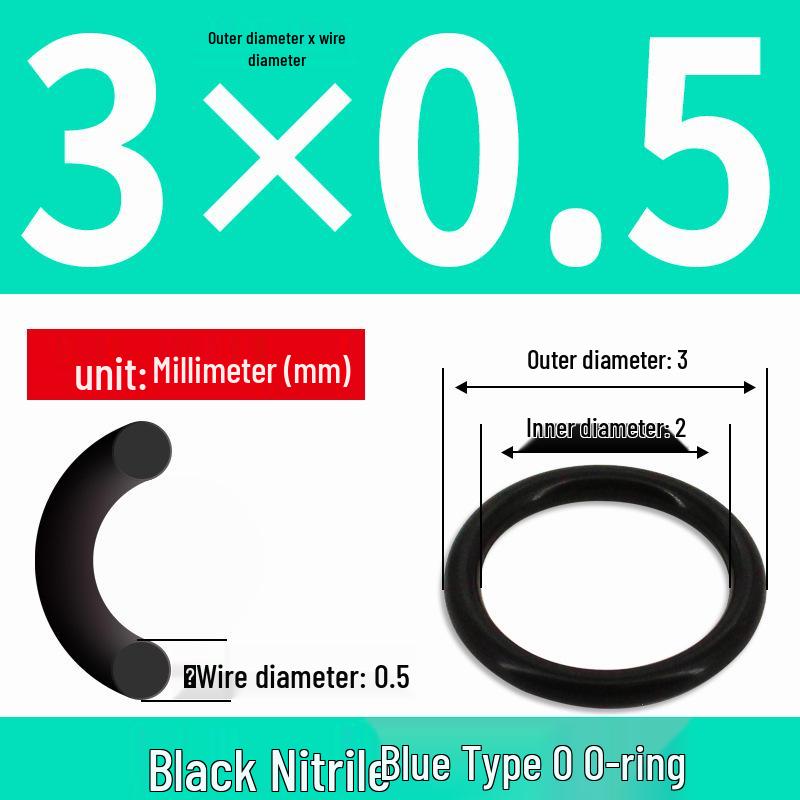 Durable Nitrile Rubber O-Ring, Wire Diameters 0.4-0.8mm, Waterproof & Wear-resistant Sealing Ring