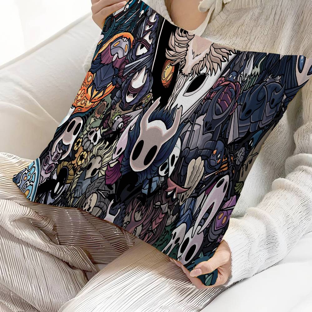 Anime H-Hollow K-Knight Kudde Gåva Hemmakontor Dekoration Sovrum Soffa Bil Kuddfodral 45x45