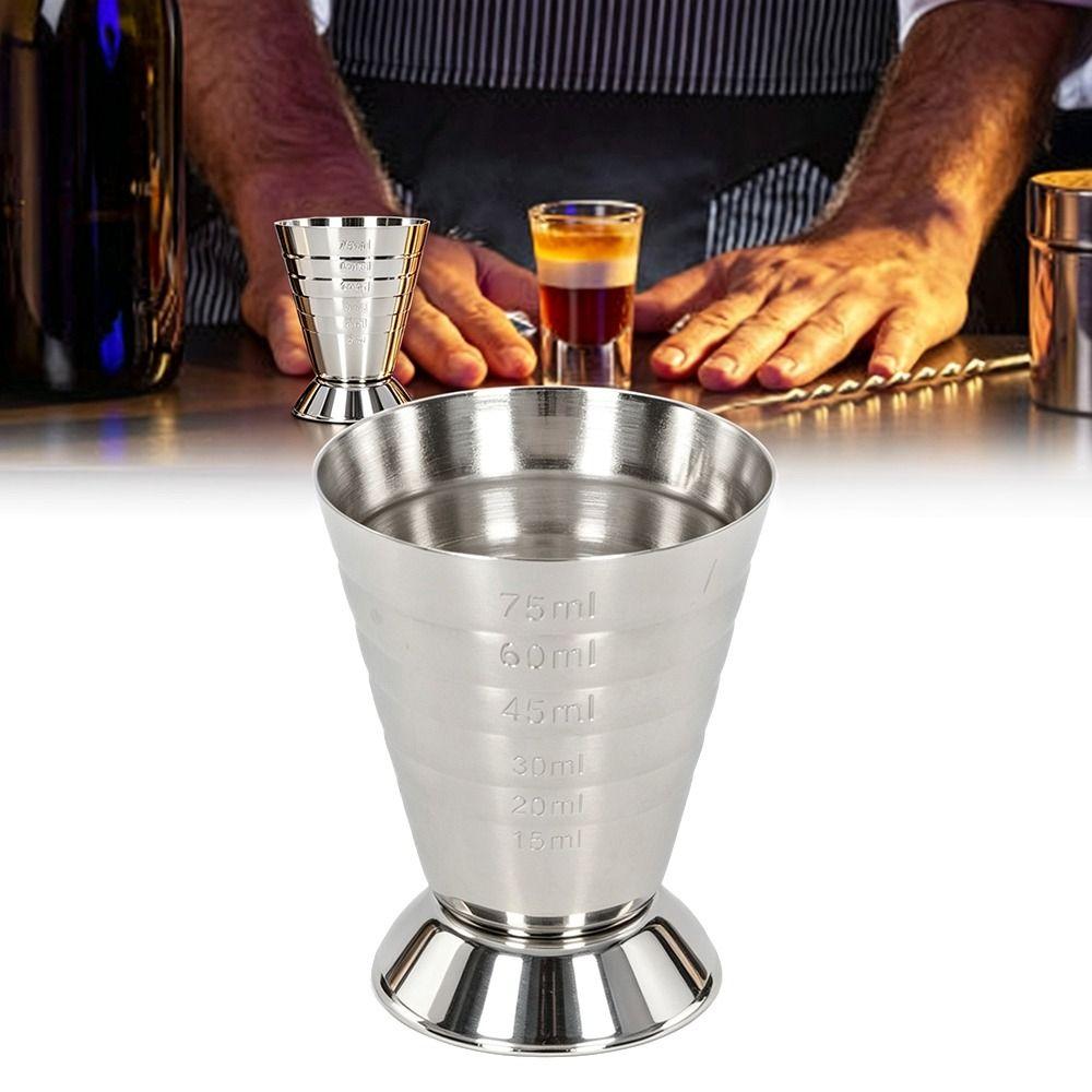 3 Scales Bar Measuring Cup 304 Stainless Steel Kitchen Measuring Cup Cocktail Jigger  Bartender