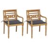 Day and Night - Day and Night Batavia Chairs 2 Units with Anthracite Gray Solid Teak Cushions