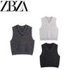 Jnleaog Autumn New Women's Clothing Fashion Style French Fashion Design Sequin Neckline Decoration Knitting Vest