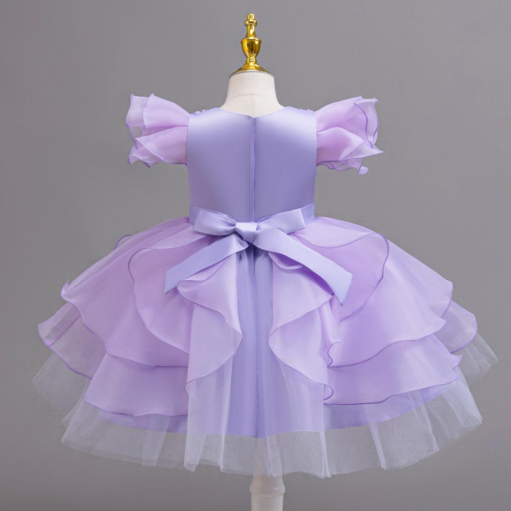 Christmas Models Children's Dresses Fluffy Middle and Large Children's Performance Dresses Dresses 368 Children's Princess Dresses Mesh Dresses