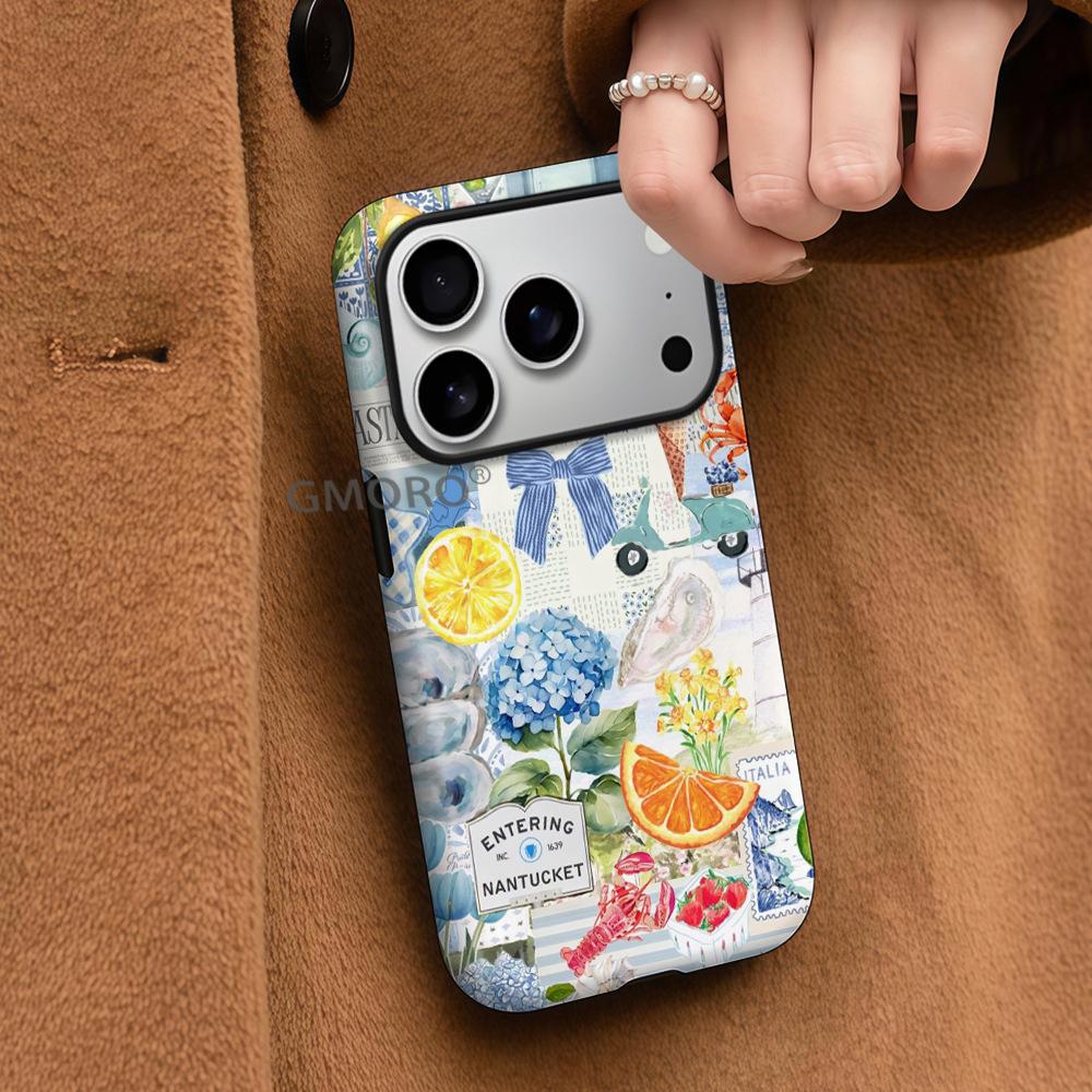 Amazon's Popular Full-screen Lemon Mobile Phone Case, Apple 17 Two-in-one Film, iPhone16 All-inclusive Matte Hard Case.