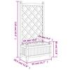 Vidaxl Planter with Trellis, Black, Solid Fir Wood
