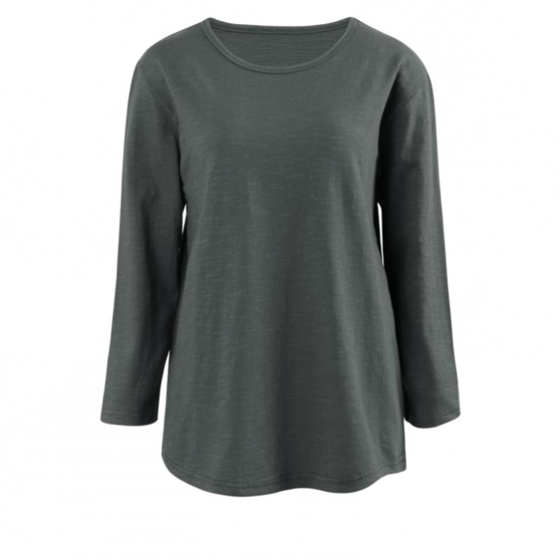 Shop Women S baSic Round Slab Cotton 3 4 Sleeve Tee Dai wSh 1003 Black